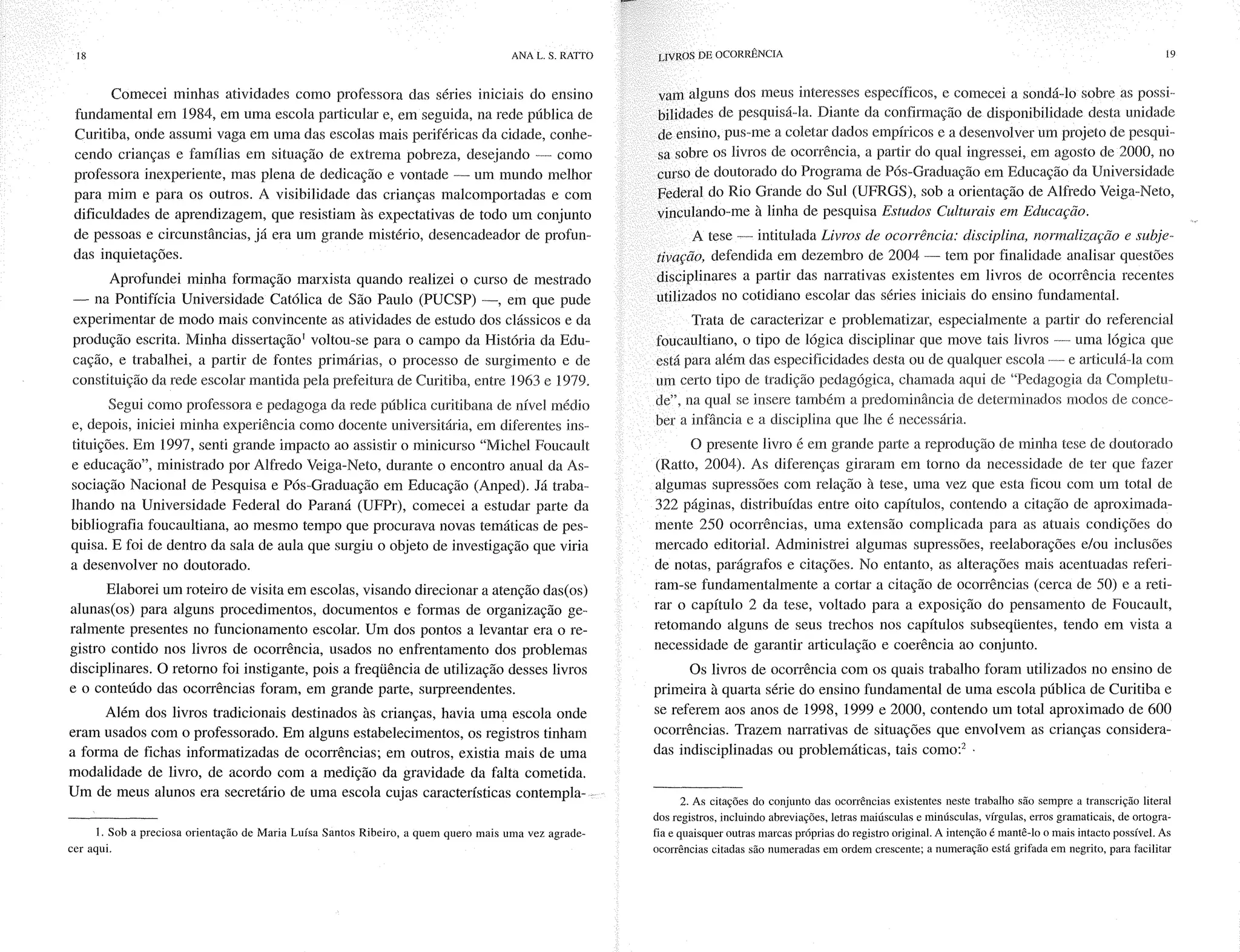 Livro livros de ocorrência ratto