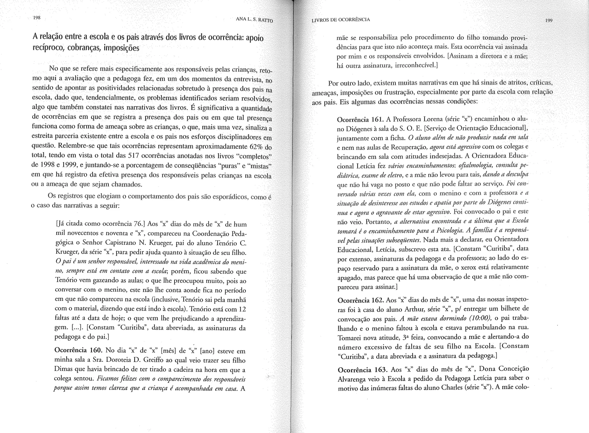 Livro livros de ocorrência ratto