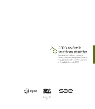 REDD no Brasil:
                um enfoque amazônico
                Fundamentos, critérios e estruturas
                institucionais para um regime nacional de
                Redução de Emissões por Desmatamento
                e Degradação florestal - REDD




Brasília – DF
    2011
 