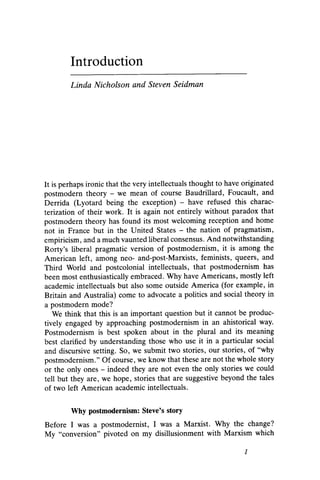 social postmodernism