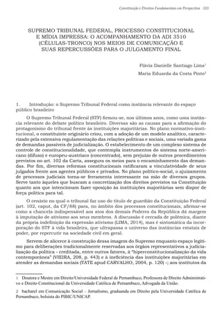 Constituição e Direitos Fundamentais em Perspectiva