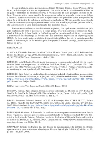 Constituição e Direitos Fundamentais em Perspectiva