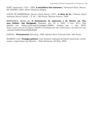 Constituição e Direitos Fundamentais em Perspectiva