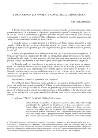 Constituição e Direitos Fundamentais em Perspectiva