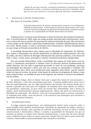 Constituição e Direitos Fundamentais em Perspectiva