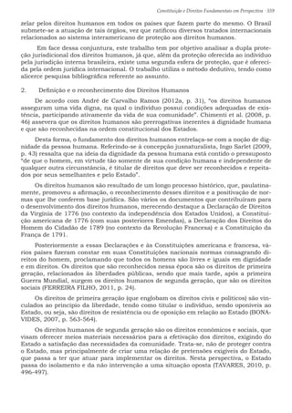 Constituição e Direitos Fundamentais em Perspectiva
