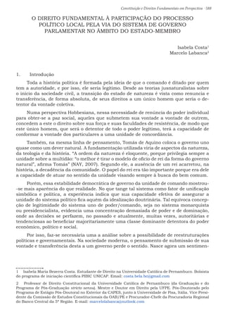 Constituição e Direitos Fundamentais em Perspectiva