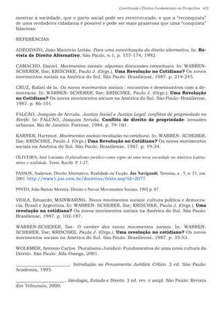 Constituição e Direitos Fundamentais em Perspectiva