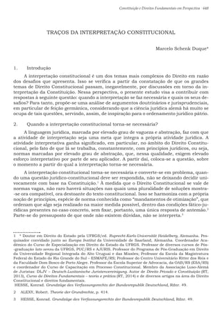 Constituição e Direitos Fundamentais em Perspectiva