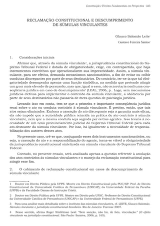 Constituição e Direitos Fundamentais em Perspectiva