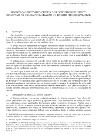 Constituição e Direitos Fundamentais em Perspectiva