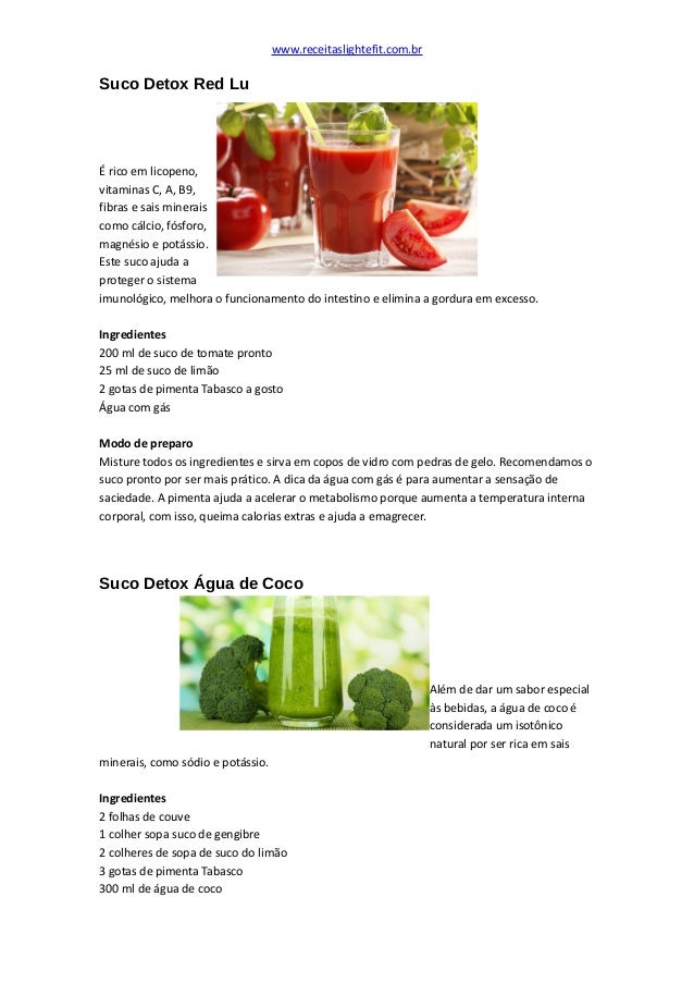 Livro 25 Receitas De Sucos Detox Light E Fit Para Perder Livro 25 Receitas De Sucos Detox Light E Fit Para Perder