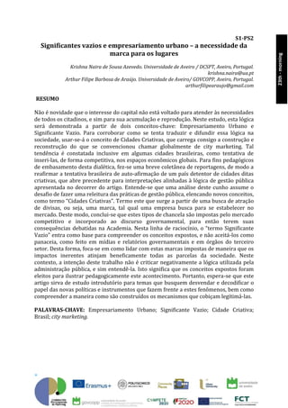 S1-PS2
Contradições e inovações das experiências de autogestão habitacional
no Brasil
Camila Moreno de Camargo - Instituto...