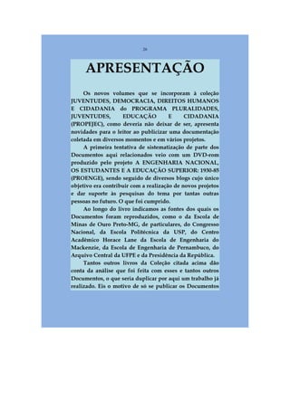 Livro Aspectos da história das juventudes brasileiras (1930-1985): um resgate histórico sem página virada [volume 4: 1994-2002]  