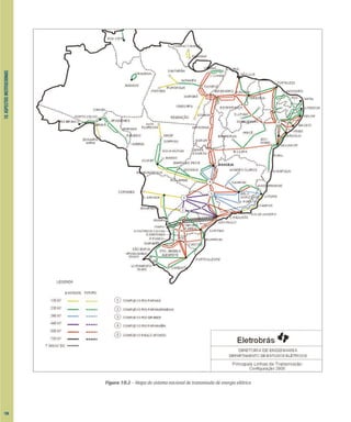 10.
ASPECTOS
INSTITUCIONAIS
Figura 10.2 – Mapa do sistema nacional de transmissão de energia elétrica
106
 