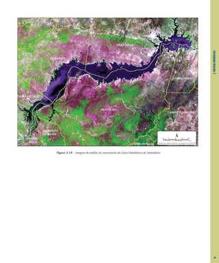 3.
ENERGIA
HIDRÁULICA
Figura 3.18 – Imagem de satélite do reservatório da Usina Hidrelétrica de Sobradinho
0 8
N
16 24
km
8
Imagem do satélite Landsats - passagem em 25/06/99
49
 