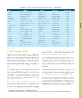 4.
BIOMASSA
4.6 – Usinas e Sistemas de Co-geração
A geração termelétrica implica necessariamente a produção de calor
residual, que pode ser aproveitado, ainda que parcialmente, através da co-
geração. Essa tecnologia consiste da produção simultânea e seqüencial de
calor de processo e potência mecânica e (ou) elétrica. Além de opção
importante de geração distribuída de energia elétrica [Walter, 2000], a co-
geração é uma forma de racionalização do uso de recursos naturais e de
redução de impactos socioambientais negativos, particularmente em
decorrência da emissão de gases de efeito estufa [Abdalad, 1999; Coelho,
1999].
Um sistema padrão de co-geração consiste de uma turbina a vapor ou de
combustão(turbinaagás),queacionaumgeradordecorrenteelétrica,eum
trocador de calor, que recupera o calor residual e (ou) gás de exaustão, para
produzir água quente ou vapor. Desse modo, gasta-se até 30% a menos de
combustível do que seria necessário para produzir calor de geração e de
processo separadamente e amplia-se a eficiência térmica do sistema,
podendo atingir um índice de 90%.
Além da geração de energia mecânica e elétrica, a recuperação de calor
residual pode ser destinada a sistemas de aquecimento de fluidos,
climatização de ambientes, geração de vapor, secagem de produtos
agrícolas,etc.NoBrasil,destaca-seageraçãodeeletricidade,principalmente
nosetorsucroalcooleirodoEstadodeSãoPaulo,cujapotênciainstaladaéda
ordem de 600 MW (Tabela 4.4). Nesse Estado, o período de safra da cana-
de-açúcar coincide com o período de menor hidraulicidade do sistema
elétrico da região, tornando a opção ainda mais vantajosa.
Em média, cada tonelada de cana processada requer cerca de 12 kWh de
energia elétrica, o que pode ser gerado pelos próprios resíduos da cana
(palha, bagaço, vinhoto etc.). Os custos de geração já são competitivos
com os do sistema convencional de suprimento, o que possibilita a auto-
suficiência do setor em termos de suprimento energético. Medidas legais
e regulatórias estão sendo tomadas, de modo a facilitar a comercialização
de excedentes.
Trabalho recente, elaborado pelo Centro Nacional de Referência em
Biomassa, com a colaboração de outras instituições e o apoio financeiro da
ANEEL,indicaumpotencialtécnico3
deco-geraçãodeexcedentesdeenergia
elétrica de 3.852 MW no setor sucroalcooleiro do Brasil [CENBIO, 2002]4
.
Contudo, apenas 132 MW estavam sendo comercializados em setembro de
2001, o que corresponde a cerca de 11% do potencial técnico dessas usinas
e a somente 3,4% do referido potencial brasileiro. Os dados revelam ainda
que há, porém, perspectivas de 1.578 MW em novos projetos (348 MW em
curto prazo, 772 MW em médio prazo e 458 MW em longo prazo), o que
corresponde a 28% do potencial técnico indicado pelo levantamento.
Fonte: ANEEL, 2002.
Tabela 4.3 – Projetos autorizados de centrais termelétricas a biomassa – janeiro de 2002
Usina Proprietário Município Combustível Potência (kW)
Bandeirante Biogás Energia Ambiental S/A São Paulo – SP Biogás 20.000
Triálcool Laginha Agro Indústrial S/A Canápolis – MG Bagaço de Cana 11.500
Ecoluz Ecoluz do Paraná Ltda. Guarapuava – PR Cavaco de Madeira 10.000
Itacoatiara BK Energia Ltda. Itacoatiara – AM Cavaco de Madeira 9.000
S. José do R. Claro BK Energia S. José do Rio Claro S. José do Rio Claro – MT Cavaco de Madeira 9.000
Pumaty Pumaty Ind. de Açúcar e Álcool Joaquim Nabuco – PE Bagaço de Cana 8.000
UFA Alto Alegre S/A Açúcar e Álcool Presidente. Prudente – SP Bagaço de Cana 5.200
Coinbra - Frutesp Frutesp Industrial Ltda. Bebedouro – SP Bagaço de Cana 5.000
Galvani Galvani S/A Paulínia – SP Bagaço de Cana 4.000
Apiacás Enerbrax Part. & Empr. Ltda. Apiacás – MT Cavaco de Madeira 4.000
Aripuanã Enerbrax Part. & Empr. Ltda. Aripuanã – MT Cavaco de Madeira 4.000
Juara Enerbrax Part. & Empr. Ltda. Juara – MT Cavaco de Madeira 4.000
Juína Enerbrax Part. & Empr. Ltda. Juína – MT Cavaco de Madeira 4.000
Vila Rica Enerbrax Part. & Empr. Ltda. Vila Rica – MT Cavaco de Madeira 4.000
Jatiboca Cia Agrícola Pontenovense Urucânia – MG Bagaço de Cana 3.800
PCT Barueri Cetesb Carapicuíba – SP Biogás 2.601
Florevale Florestal do V. do Jequitin. Grão Mogol – MG Cavaco de Madeira 2.000
Sguário Itapeva Sguário Ind. de Madeira Ltda. Nova Campina – SP Cavaco de Madeira 1.485
Floraplac Floraplac Industrial Ltda. Paragominas – PA Bagaço de Cana 1.250
3 Considerando-seousodetecnologiaseficientes,comercialmentedisponíveisnoBrasil.
4 Ressalte-sequeessesdadossereferemaapenas51%dasusinassucroalcooleirasdospaís,umavezqueasdemaisnãoresponderamaoquestionárioutilizadonolevantamentodosdados.
59
 