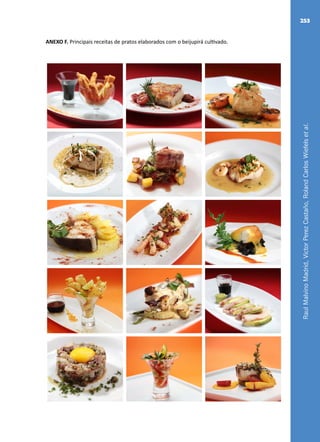 RaulMalvinoMadrid,VictorPerezCastaño,RolandCarlosWiefelsetal.
253
ANEXO F. Principais receitas de pratos elaborados com o beijupirá cultivado.
 