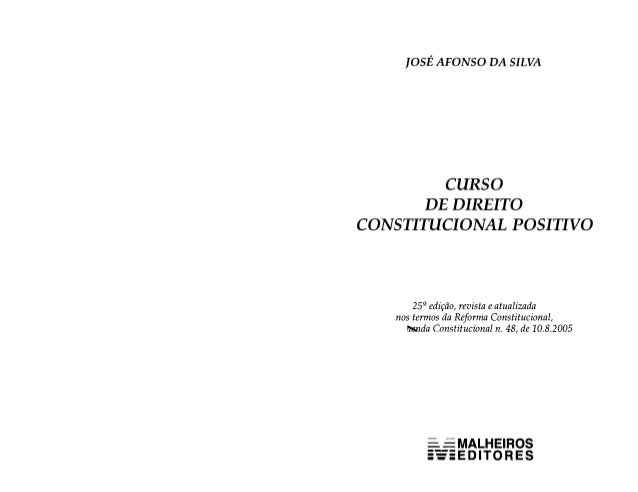 Livro completo jose afonso da silva - curso de direito ...