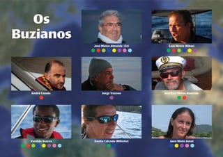 Os 
Buzianos 
José Matos Almeida (Zé) Luís Neves (Bibas) 
Jorge Vozone Jovelino Matos Almeida 
Emília Calçada (Milinha) 
André Caiado 
Vanildo Soares Jaen Nieto Amat 
 