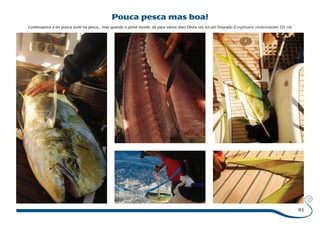 93 
Pouca pesca mas boa! 
Continuamos a ter pouca sorte na pesca... mas quando o peixe morde, dá para vários dias! Desta vez foi um Dourado (Coryphaena viridensis)com 121 cm 
 