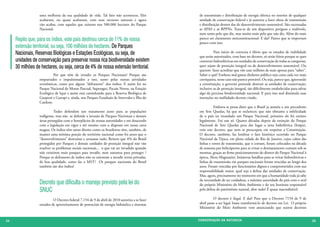 uma melhoria da sua qualidade de vida. Tal fato não aconteceu. Eles          de transmissão e distribuição de energia elétrica no interior de qualquer
                  acabaram, ou quase acabaram, com seus recursos naturais e agora              unidade de conservação federal e já autoriza a fazer obras de transmissão
                  vão acabar, com aqueles que existem nos 500.000 hectares do Parque           e distribuição dentro das de desenvolvimento sustentável. São excetuadas
                  Nacional.                                                                    as APAS e as RPPNs. Trata-se de um dispositivo perigoso e malévolo,
                                                                                               nem tanto pelo que diz, mas muito mais pelo que não diz. Além do mais
     Repito que, para os índios, este país destinou cerca de 11% de nossa
                   	
                                                                                               parece ser claramente anticonstitucional. E daí? Parece que se importam
                                                                                               pouco com isso.
     extensão territorial, ou seja, 100 milhões de hectares. De Parques
     Nacionais, Reservas Biológicas e Estações Ecológicas, ou seja, de                         	         Para início de conversa é óbvio que os estudos de viabilidade
                                                                                               que serão autorizados, com base no decreto, só serão feitos porque se quer
     unidades de conservação para preservar nossa rica biodiversidade existem                  construir hidroelétricas em unidades de conservação de todas as categorias,
     30 milhões de hectares, ou seja, cerca de 4% de nossa extensão territorial.               quer sejam de proteção integral ou de desenvolvimento sustentável. Ou
                                                                                               querem fazer acreditar que vão usar milhões de reais apenas para “saber”.
                  	        Por que têm de invadir os Parques Nacionais? Porque são             Saber o quê? Embora mal gastar dinheiro público seja coisa cada vez mais
                  empurrados e impulsionados a isto, tanto pelas outras atividades             corriqueira, neste caso não parece provável. Ou seja, parece que, ignorando
                  econômicas, como por alguns “defensores“ dos índios. E assim foi no          a constituição, o governo pretende destruir as unidades de conservação,
                  Parque Nacional de Monte Pascoal, Superagui, Pacaás Novos, na Estação        inclusive as de proteção integral, tão dificilmente estabelecidas para salvar
                  Ecológica de Iqué e assim está caminhando para a Reserva Biológica de        algo da preciosa biodiversidade nacional. E para isso mal dissimula suas
                  Guaporé e Gurupi e, ainda, nos Parques Estaduais de Intervales e Ilha do     intenções no malfadado decreto citado.
                  Cardoso.
                                                                                               	         Embora se possa dizer que o Brasil ja assistiu a um precedente
                  	         Todos defendem um tratamento justo para as populações              em Sete Quedas, há que se esclarecer, que não obstante a infelicidade
                  indígenas, mas não se defende a invasão de Parques Nacionais e demais        de o país ter inundado um Parque Nacional, primeiro ele foi extinto
                  áreas protegidas com o beneplácito de nossas autoridades e em desacordo      legalmente. Foi um só. Quatro décadas depois da extinção do Parque
                  com a legislação em vigor e até mesmo com o disposto em nossa carta          Nacional de Sete Quedas para dar lugar a uma hidrelétrica (Itaipu),
                  magna. Os índios têm tanto direito como os brasileiros têm, também, de       vem este decreto, que nem se preocupou em respeitar a Constituição.
                  manter uma mínima porção do território nacional como foi antes que o         O decreto, também, faz lembrar o fato histórico ocorrido no Parque
                  “desenvolvimento” destruísse e arrasasse tudo. Reitero que 4% do Brasil      Nacional da Tijuca, em plena cidade do Rio de Janeiro, cujos cabos das
                  protegidos por Parques e demais unidades de proteção integral não vão        linhas e torres de transmissão, que o cortam, foram colocados na década
                  resolver os problemas sociais nacionais... o que vai ser invadido quando     de sessenta por helicópteros para se evitar o desmatamento comum sob as
                  não existirem mais parques para invadir, nem natureza para proteger ?        mesmas, graças ao firme posicionamento do diretor do Parque Nacional à
                  Porque os defensores de índios não os orientam a invadir terras privadas,    época, Alceo Magnanini. Inúmeras batalhas para se evitar hidroelétricas e
                  de boa qualidade, como faz o MST? Os parques nacionais do Brasil             linhas de transmissão em parques nacionais foram vencidas ao longo dos
                  também são dos índios!                                                       anos. Foram vencidas por funcionários dignos e comprometidos com sua
                                                                                               responsabilidade maior, qual seja a defesa das unidades de conservação.
                                                                                               Mas, agora, precisamente no momento em que a humanidade toda já sabe
                  Decreto que dificulta o manejo previsto pela lei do                          da necessidade de ser cuidadosa, a máxima autoridade do país com o aval
                                                                                               do próprio Ministério do Meio Ambiente e do seu Instituto responsável
                  SNUC                                                                         pela defesa do patrimônio natural, abre tudo! É quase inacreditável.

                  	        O Decreto federal 7.154 de 9 de abril de 2010 autoriza a se fazer   	         O decreto é ilegal. E daí? Para que o Decreto 7154 de 9 de
                  estudos de aproveitamento de potenciais de energia hidráulica e sistemas     abril passe a ser legal, basta transformá-lo de decreto em Lei. O próprio
                                                                                               Ministério do Meio Ambiente vem anunciando que outros decretos


34                                                                                             CONSER V A ÇÃ O D A NATU R EZ A                                                 35
 