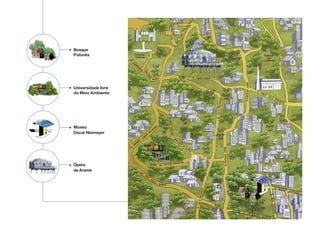 • Bosque
Polonês
• Universidade livre
do Meio Ambiente
• Museu
Oscar Niemeyer
• Ópera
de Arame
 