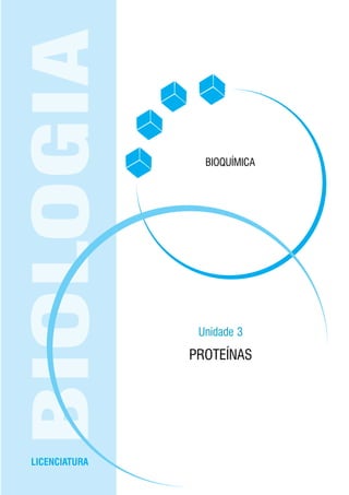 EaD • UFMS 27Química de Aminoácido
LICENCIATURA
BIOLOGIA
Unidade 3
PROTEÍNAS
BIOQUÍMICA
 