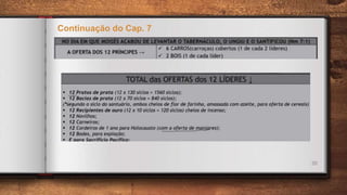 20
 Nm.: 7:1-3
 Lv.: 8: 10 e 11
Continuação do Cap. 7
 