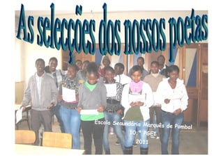 Escola Secundária M
                   arquês de Pombal
             10.º PGEI
              2011
 