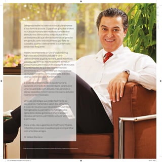 Sempre acreditei no valor da nutrição para manter
a boa forma e a saúde. O papel das gorduras e óleos
na nutrição humana tem recebido considerável
atenção nos últimos anos, e vejo muitos erros
de interpretação que vêm se repetindo de geração
em geração, tanto individualmente, por falta de
cuidados, quanto coletivamente, o que tem sido
ainda mais frequente.
Porém, recentemente o FDA* (Food and Drug
Administration) resolveu estudar e banir
definitivamente as gorduras trans, pelos malefícios
sabidos, não de hoje, mas há bastante tempo, e
pressionados pela indiscutível avalanche de estudos
e confirmações de que elas realmente estão
alimentando as principais doenças degenerativas
do mundo moderno, como obesidade, diabetes,
doença cardiovascular, Alzheimer, etc.
É evidente a deterioração da saúde humana,
que pede a tomada de decisão rápida para buscar
uma recuperação com atitudes mais sensíveis e
claras, baseadas no bom senso e no que os estudos
realmente têm mostrado.
Uma das estratégias que estão facilmente ao
seu alcance, mantendo o sabor dos alimentos,
é o uso de recursos que não precisam usar óleos
hidrogenados ou parcialmente hidrogenados
(geradores destas gorduras trans) no preparo
dos seus alimentos, permitindo se nutrir sem risco
e sem culpa.
Faça, então, das sugestões do Chef Pedro Mirabile,
refeições prazerosas e saudáveis para compartilhar
com a família e amigos.
Dr. Wilson Rondó Jr.
*Órgão governamental americano responsável pelo controle de alimentos, suplementos e medicamentos
AF. Livro Receitas Airfryer 26.5 x 26.5 cm.indd 4 5/5/15 16:09
 