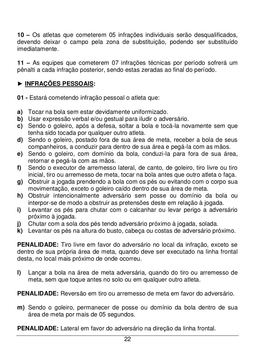 Livro de regras oficial futebol society 2011