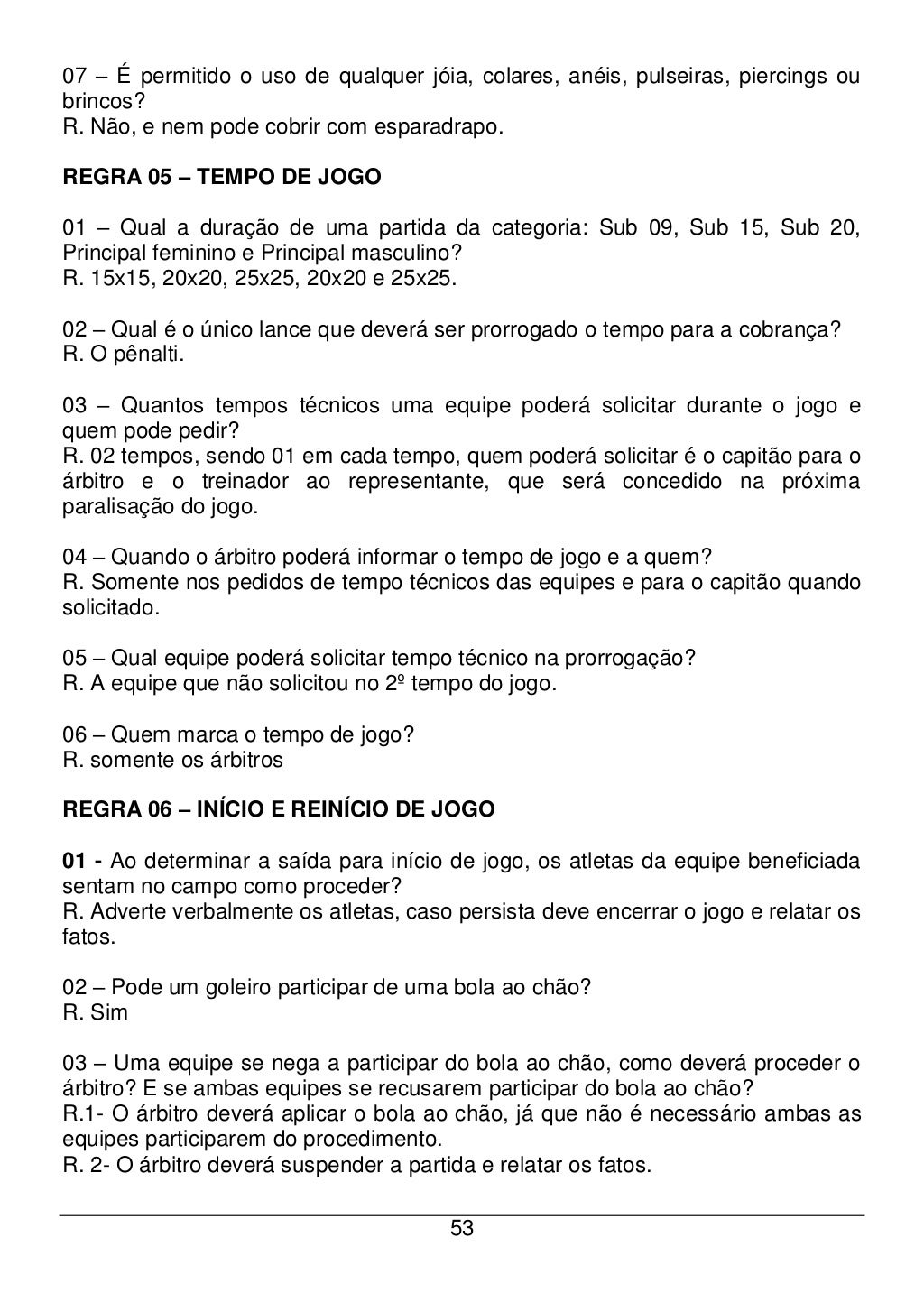 Livro de regras oficial futebol society 2011