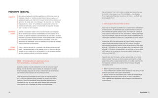 Protótipo em papel                                                                    Os participantes foram estimulados a realizar algumas tarefas que
                                                                                      envolviam o uso dessas novas funcionalidades e suas reações
             São representações de interfaces gráficas com diferentes níveis de       foram capturadas. Duas das novas áreas do site e o resultado das
O QUE É?
             fidelidade, desde um wireframe desenhado à mão em pequenos               prototipações foram:
             pedaços de papel, para representar esquematicamente as telas de um
             aplicativo de celular, até uma embalagem de sabonete com detalhes
             finais de texto e cores. Um protótipo em papel pode começar de           1. Envie Cupons Fiscais todos os dias!
             maneira simplificada e ganhar complexidade ao longo das iterações
             com o usuário ou com a equipe.                                           Com base na etnografia via telefone e no mapeamento de feedbacks
                                                                                      do Fale Conosco, foi identificado que os participantes do concurso
QUANDO       Quando é necessário avaliar o fluxo de informações e a navegação         têm interesse em ganhar qualquer coisa. Para estimular o envio de
  USAR?      de um sistema, para explorar possibilidades de comunicação de um         mais cupons e tentar torná--lo uma “brincadeira” através da analogia
             produto ou apenas tangibilizar a apresentação de uma ideia a usuários,   de uma competição, metas de envio diário seriam estabelecidas e o
             empresa ou a própria equipe de projeto. Esses testes podem acontecer     usuário que mandasse 5 cupons em 1 dia ganharia um envio gratuito.
             em contextos variados, desde ambiente controlados, como num
             laboratório de usabilidade, como em sessões com grupos de usuários       Atualmente, 63% dos participantes do Cupom Mania que enviam
             finais e potenciais consumidores.                                        cupons fiscais diariamente enviam de 1 a 3 cupons. Dentre os
                                                                                      participantes que enviam cupons fiscais semanalmente, 49% deles
  COMO       Como o próprio nome já diz, o resultado final deste protótipo será em    envia de 1 a 3 cupons, e, dentre os que enviam mensalmente, 40%
APLICAR?     papel. Pode ser executado a mão, apenas como um rascunho de uma          envia de 1 a 3 cupons. A expectativa é, ao estimular um envio diário
             solução ou com auxílio de um computador, a fim de se avaliar detalhes    de 5 cupons, ter um aumento no envio de cupons fiscais para o
             de uma interface, produto ou comunicar serviços.                         concurso de até 40%.

                                                                                      Quando esta ideia foi levada a campo, representada em uma tela
                                                                                      de computador impressa, os entrevistados se sentiam à vontade
           Case — Prototipações em papel para novas                                   para críticas, afinal, o papel proporcionava um caráter experimental.
           funcionalidades e viralização de site                                      As respostas coletadas dos usuários fizeram a equipe chegar a
                                                                                      conclusões como:
           Quando o objetivo era o de redesenhar um site do concurso Cupom
           Mania, visando identificar oportunidades de viralização do produto,        •	 Retorno positivo do teste em protótipo.
           foram realizadas pesquisas de campo, levantamento de reclamações           •	 Funcionalidade bem recebida pelos testados e vista como um real
           registradas no Fale Conosco do site e Pesquisa Desk.                        estímulo para enviar mais cupons diariamente.
                                                                                      •	 Alguns usuários se confundiram com a forma de representação
           Uma das hipóteses levantadas durante a fase de Imersão era a de             da contagem de envio de cupons do dia, no caso, uma estrela.
           que o concurso precisava atingir também um público mais jovem.              Uma sugestão seria representar esta contagem com símbolos de
           Para isso, novas funcionalidades foram pensadas demandando o                cupons fiscais.
           redesenho do site. As novas telas foram levadas para entrevistas
           com usuários com a finalidade de testar sua receptividade.




126                                                                                                                                                   Prototipação 127
 