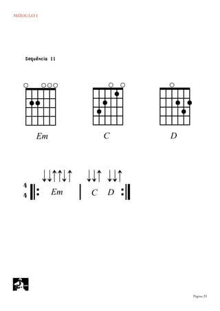 MÓDULO I
	

 Página 23
EEm
cC
dD
𝄆 𝄅 𝄇Em
4
4 C D
Sequência 11
 