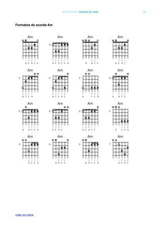 Formatos do acorde Am
! Bruno Grunig - Acordes de violão! 66
voltar ao indice
 