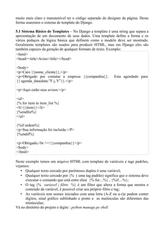 Django Módulo Básico Parte I - Desenvolvimento de uma aplicação Web | PDF