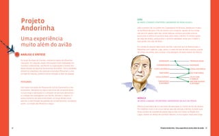 Projeto                                                             João
                                                                         62 anos | Casado | Porteiro | Morador de Nova Iguaçu


     Andorinha                                                           João é porteiro de um prédio em Copacabana há 30 anos, desde que mudou-
                                                                         se do Maranhão para o Rio de Janeiro com a esposa. Apesar de sua renda
                                                                         não permitir gastos além das contas básicas, sempre que pode junta as
                                                                         economias e retorna à sua terra natal, para visitar a família. O porteiro gosta

     Uma experiência                                                     de viajar de ônibus, porque acha o caminho agradável, ainda que o trajeto o




Q
                                                                         faça perder seis dias de férias.

     muito além do avião                                                 Em virtude do recente falecimento da mãe, João teve que se deslocar para o
                                                                         Maranhão com urgência. Logo, deixou o medo de voar de lado e aceitou a ajuda
                                                                         do síndico do prédio, para comprar uma passagem de avião através da internet.
     análise e síntese
     Ao longo da etapa de Imersão, coletamos dados de diferentes                                   ANSIEDADE                             TRANQUILIDADE
     naturezas. Em seguida, essas informações foram analisadas em
     reuniões colaborativas, resultando na organização e síntese dos                            CONSERVADOR                              INOVADOR
     dados através de algumas ferramentas de análise. Como resultado,                        CURTA DISTÂNCIA                             LONGA DISTÂNCIA
     obtivemos arquétipos das pessoas envolvidas (Personas) e uma
                                                                                                   TEM TEMPO                             NÃO TEM TEMPO
     Jornada do Viajante, posteriormente utilizada na fase de ideação.
                                                                                               VIAJA SOZINHO                             VIAJA COM
                                                                                                                                         A FAMILIA
     personas                                                                                     TEM ACESSO                             NÃO TEM ACESSO
                                                                                                   À INTERNET                            À INTERNET

     Com base nos dados da Pesquisa de Campo Exploratória e nas
     entrevistas, identificamos alguns dos eixos de comportamento –
     no que tange a percepção e a utilização de serviços aeroviários –
     e a relação dos passageiros com família, dinheiro e viagens. O
     posicionamento de cada entrevistado, ao longo destes eixos,         Mônica
     permitiu a identificação de padrões de comportamento, resultando    35 anos | casada | Secretária | Moradora da Vila da Penha
     assim, na criação das Personas a seguir.
                                                                         Mônica é secretária de um escritório de advocacia no Centro do Rio de Janeiro.
                                                                         Por trabalhar muito e ter pouco tempo para dar atenção à família, durante suas
                                                                         férias sempre faz questão de passar alguns dias com todos na Região dos
                                                                         Lagos. Apesar do desejo de conhecer Maceió, nunca cogitou viajar para longe,




92                                                                                                   Projeto Andorinha - Uma experiência muito além do avião 93
 