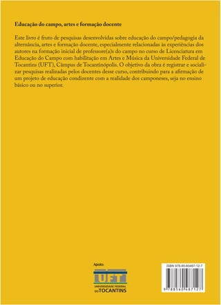 Livro Educação do Campo, Artes e Formação Docente