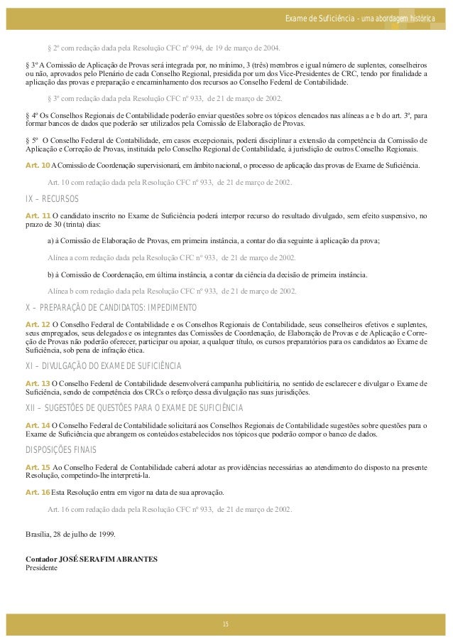 Exame suficiencia crc 2015