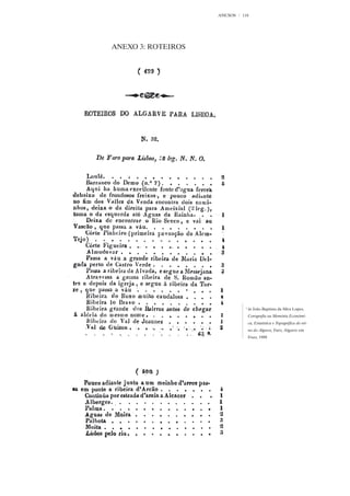 ANEXOS   116




ANEXO 3: ROTEIROS




                              1
                                  in João Baptista da Silva Lopes,
                                  Corografia ou Memória Económi-
                                  ca, Estatística e Topográfica do rei-
                                  no do Algarve, Faro, Algarve em
                                  Foco, 1988
 