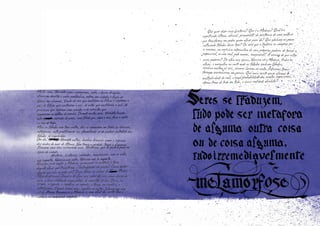 vê-la, Perseu transpassa a Medusa e, sem olhá-la, corta-lhe a
cabeça, os cabelos de serpente.
multiplicidade do real, a igual probabilidade dos eventos impossíveis, a
eterna troca de tudo em tudo, a única realidade absoluta?
História, histórias, verdades, imaginações, não se sabe,
não importa, Narciso não sabe, Narciso não se importa.
Muitos anos, Heródoto vagou e peregrinou, subiu e desceu de navios,
atravessou desertos e subiu montanhas, entrou em cidades e fugiu de
aldeias em chamas. Soube de reis que mataram os filhos e cegaram o
pai, de filhos que castraram o pai, de netos que mutilaram o avô, de
princesas que foderam com cavalos e de exércitos que
evaporaramnaneblinadamanhã.Durantemuitosanos,Heródotobuscou,
entremiríadesmiríadesdepovos,umafábulaque,comooimã,fosseocentro
earaizdetodas.
Mas as fábulas não tem centro, elas se expandem em todas as direções,
entrópicas, auto proliferando-se, alimentando-se do cadáver putrefato das
fábulas já esquecidas.
Umdia,Heródoto Heródoto voltou, barbas brancas como a espuma
das ondas do mar de Atenas. Não trazia a unidade, trazia a dispersão.
Terminou seus dias escrevendo suas Histórias, que lia para o povo na
ágora da cidade,
vê-la, Perseu transpassa a Medusa e, sem olhá-la, corta-lhe a
cabeça, os cabelos de serpente.
vê-la, Perseu transpassa a Medusa e, sem olhá-la, corta-lhe a
cabeça, os cabelos de serpente.
vê-la, Perseu transpassa a Medusa e, sem olhá-la, corta-lhe a
multiplicidade do real, a igual probabilidade dos eventos impossíveis, a
eterna troca de tudo em tudo, a única realidade absoluta?
multiplicidade do real, a igual probabilidade dos eventos impossíveis, a
eterna troca de tudo em tudo, a única realidade absoluta?
multiplicidade do real, a igual probabilidade dos eventos impossíveis, a
História, histórias, verdades, imaginações, não se sabe,
não importa, Narciso não sabe, Narciso não se importa.
História, histórias, verdades, imaginações, não se sabe,
não importa, Narciso não sabe, Narciso não se importa.
História, histórias, verdades, imaginações, não se sabe,
Muitos anos, Heródoto vagou e peregrinou, subiu e desceu de navios,
atravessou desertos e subiu montanhas, entrou em cidades e fugiu de
Muitos anos, Heródoto vagou e peregrinou, subiu e desceu de navios,
atravessou desertos e subiu montanhas, entrou em cidades e fugiu de
Muitos anos, Heródoto vagou e peregrinou, subiu e desceu de navios,
aldeias em chamas. Soube de reis que mataram os filhos e cegaram o
atravessou desertos e subiu montanhas, entrou em cidades e fugiu de
aldeias em chamas. Soube de reis que mataram os filhos e cegaram o
atravessou desertos e subiu montanhas, entrou em cidades e fugiu de
pai, de filhos que castraram o pai, de netos que mutilaram o avô, de
aldeias em chamas. Soube de reis que mataram os filhos e cegaram o
pai, de filhos que castraram o pai, de netos que mutilaram o avô, de
aldeias em chamas. Soube de reis que mataram os filhos e cegaram o
princesas que foderam com cavalos e de exércitos que
pai, de filhos que castraram o pai, de netos que mutilaram o avô, de
princesas que foderam com cavalos e de exércitos que
pai, de filhos que castraram o pai, de netos que mutilaram o avô, de
evaporaramnaneblinadamanhã.Durantemuitosanos,Heródotobuscou,
princesas que foderam com cavalos e de exércitos que
evaporaramnaneblinadamanhã.Durantemuitosanos,Heródotobuscou,
princesas que foderam com cavalos e de exércitos que
entremiríadesmiríadesdepovos,umafábulaque,comooimã,fosseocentro
evaporaramnaneblinadamanhã.Durantemuitosanos,Heródotobuscou,
entremiríadesmiríadesdepovos,umafábulaque,comooimã,fosseocentro
evaporaramnaneblinadamanhã.Durantemuitosanos,Heródotobuscou,
earaizdetodas.
entremiríadesmiríadesdepovos,umafábulaque,comooimã,fosseocentro
earaizdetodas.
entremiríadesmiríadesdepovos,umafábulaque,comooimã,fosseocentro
Mas as fábulas não tem centro, elas se expandem em todas as direções,
entrópicas, auto proliferando-se, alimentando-se do cadáver putrefato das
Mas as fábulas não tem centro, elas se expandem em todas as direções,
entrópicas, auto proliferando-se, alimentando-se do cadáver putrefato das
Mas as fábulas não tem centro, elas se expandem em todas as direções,
fábulas já esquecidas.
entrópicas, auto proliferando-se, alimentando-se do cadáver putrefato das
fábulas já esquecidas.
entrópicas, auto proliferando-se, alimentando-se do cadáver putrefato das
Umdia,Heródoto Heródoto voltou, barbas brancas como a espuma
fábulas já esquecidas.
Umdia,Heródoto Heródoto voltou, barbas brancas como a espuma
fábulas já esquecidas.
das ondas do mar de Atenas. Não trazia a unidade, trazia a dispersão.
Umdia,Heródoto Heródoto voltou, barbas brancas como a espuma
das ondas do mar de Atenas. Não trazia a unidade, trazia a dispersão.
Umdia,Heródoto Heródoto voltou, barbas brancas como a espuma
Terminou seus dias escrevendo suas Histórias, que lia para o povo na
das ondas do mar de Atenas. Não trazia a unidade, trazia a dispersão.
Terminou seus dias escrevendo suas Histórias, que lia para o povo na
das ondas do mar de Atenas. Não trazia a unidade, trazia a dispersão.
ágora da cidade,
História, histórias, verdades, imaginações, não se sabe,ágora da cidade,
História, histórias, verdades, imaginações, não se sabe,
entremiríadesmiríadesdepovos,umafábulaque,comooimã,fosseocentro
Umdia,Heródoto Heródoto voltou, barbas brancas como a espuma
Ninguém pode matar a Medusa, quem pode se subtrair à força
daquele olhar que transforma o contemplador em pedra? Como matar
alguém que não se pode ver? Duas foram as armas de Perseu Perseu,
filho da princesa Danae e de Zeus que sobre ela caiu como chuva de
ouro, o deus cintilando como pétalas de uma flor de luz. Duas, as
armas, a espada, o espelho, na espada, a força, no espelho, o
estratagema. Espada numa mão, espelho na outra, lutando por não
Umdia,Heródoto Heródoto voltou, barbas brancas como a espuma
fábulas já esquecidas.
Umdia,Heródoto Heródoto voltou, barbas brancas como a espuma
fábulas já esquecidas.
Umdia,Heródoto Heródoto voltou, barbas brancas como a espuma
alguém que não se pode ver? Duas foram as armas de Perseu Perseu,
Que quer dizer essa história? Que é a Medusa? Qual é o
significado último, abissal, primordial, da existência de uma mulher
que transforma em pedra quem olhar para ela? Que ganham os povos
cultivando fábulas desse tipo? Ou será que a fantasia se compraz em
si mesma, no exercício intransitivo de seus próprios poderes de tornar o
impossível, se não real, pelo menos, imaginável? A serviço de que estão
esses poderes? De olho nas águas, Narciso vê a Medusa, fecha os
olhos, e mergulha na noite onde as fábulas sonham fábulas,
rainhas matam os reis, árvores correm ao vento, feiticeiras trans-
formam marinheiros em porcos. Que mais existe senão afirmar a
 