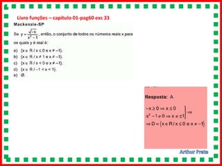 Livro funções – capítulo 01-pag60 exs 33
 