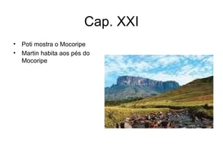 Cap. XXI Poti mostra o Mocoripe Martin habita aos pés do Mocoripe 