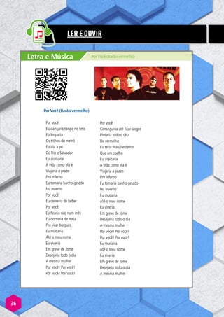 36
Letra e Música Por Você (Barão vermelho)
Por Você (Barão vermelho)
Por você
Eu dançaria tango no teto
Eu limparia
Os trilhos do metrô
Eu iria a pé
Do Rio a Salvador
Eu aceitaria
A vida como ela é
Viajaria a prazo
Pro inferno
Eu tomaria banho gelado
No inverno
Por você
Eu deixaria de beber
Por você
Eu ficaria rico num mês
Eu dormiria de meia
Pra virar burguês
Eu mudaria
Até o meu nome
Eu viveria
Em greve de fome
Desejaria todo o dia
A mesma mulher
Por você! Por você!
Por você! Por você!
Por você
Conseguiria até ficar alegre
Pintaria todo o céu
De vermelho
Eu teria mais herdeiros
Que um coelho
Eu aceitaria
A vida como ela é
Viajaria a prazo
Pro inferno
Eu tomaria banho gelado
No inverno
Eu mudaria
Até o meu nome
Eu viveria
Em greve de fome
Desejaria todo o dia
A mesma mulher
Por você! Por você!
Por você! Por você!
Eu mudaria
Até o meu nome
Eu viveria
Em greve de fome
Desejaria todo o dia
A mesma mulher
LER E OUVIR
 