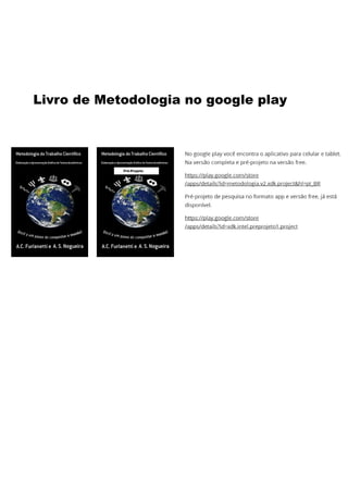 Livro de Metodologia no google play
 