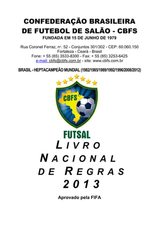 Livro Nacional de Regras de Futsal 2023 – FPFS