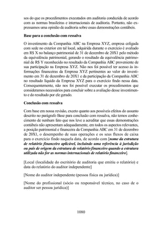 Normas Auditorias Perícia Contábil.