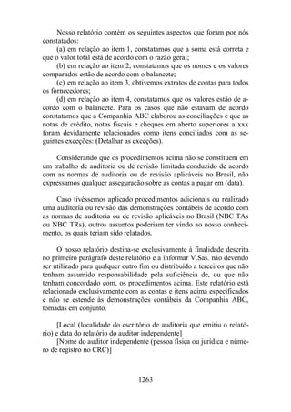 Normas Auditorias Perícia Contábil.