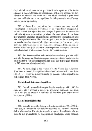 Normas Auditorias Perícia Contábil.